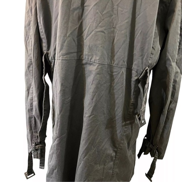 Old Navy Gray Rain Trench Coat Plus Size XXL Outerwear Collared Long Sleeves - Picture 6 of 9